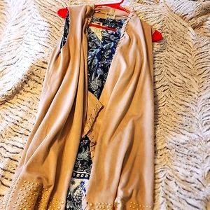 Vocal Micro Suede long studded Vest